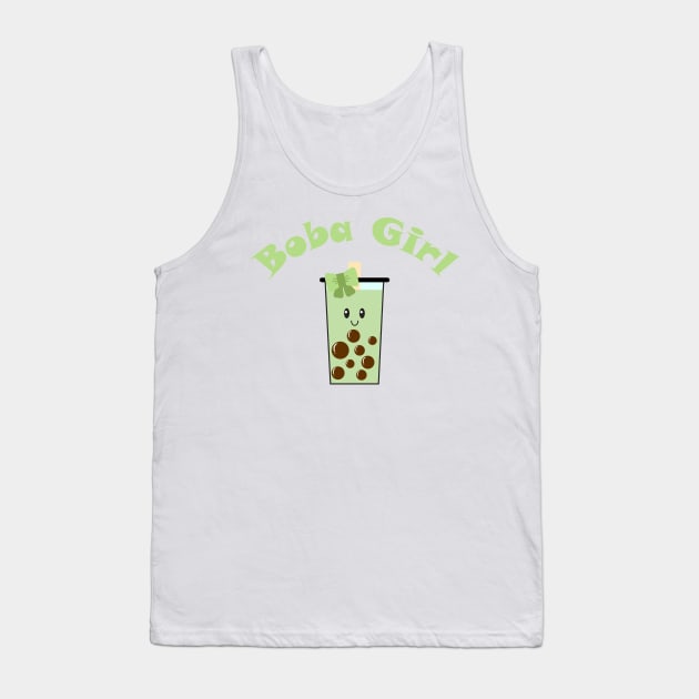 Boba Girl in Green Tank Top by Kelly Gigi